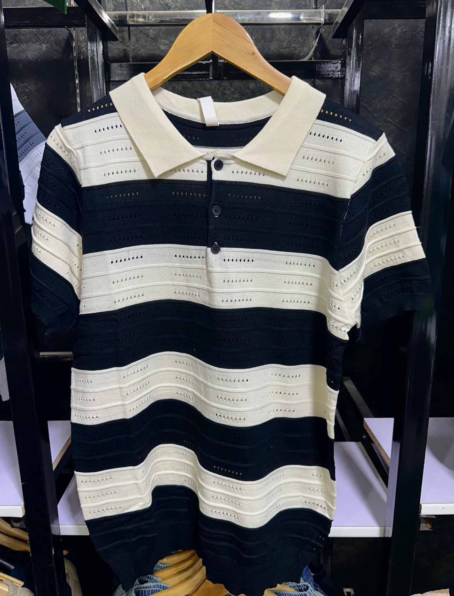 Old money style knitted polo