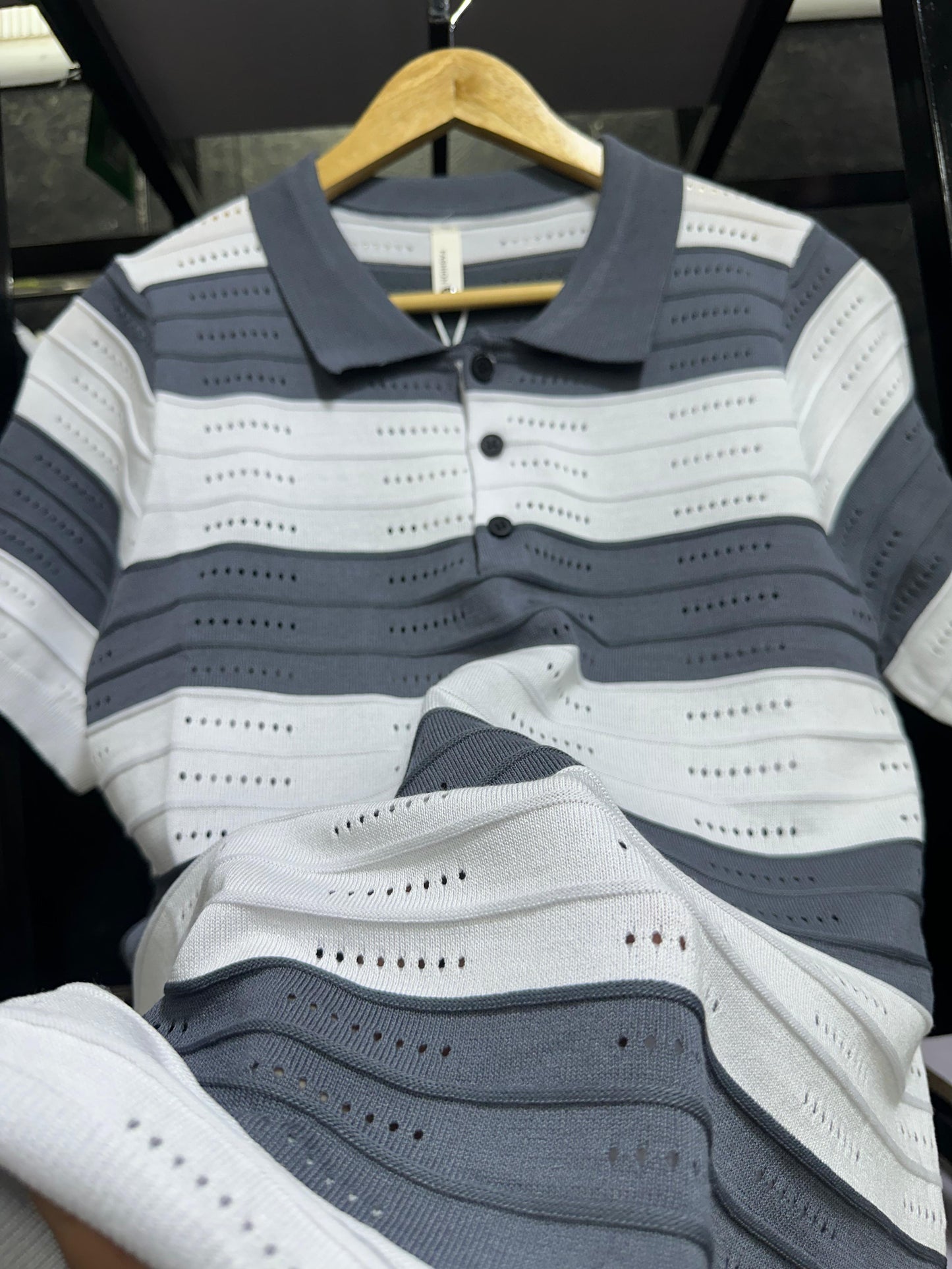 Old money style knitted polo