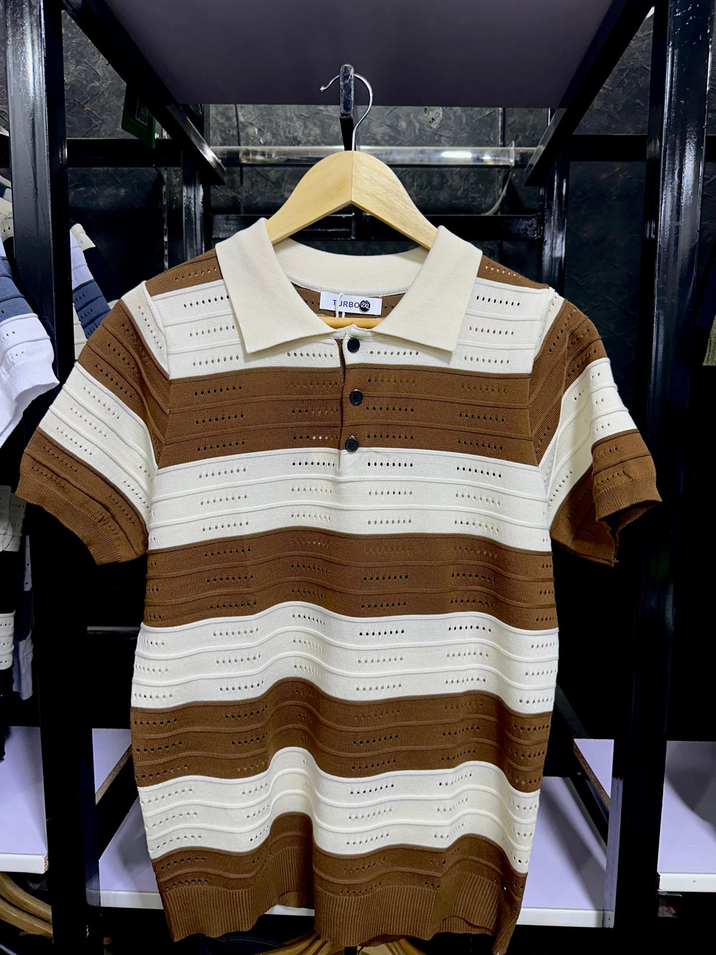 Old money style knitted polo