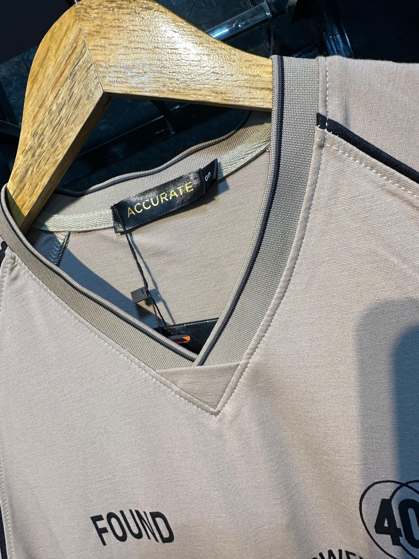 V-Neck Down-Shoulder T-Shirt