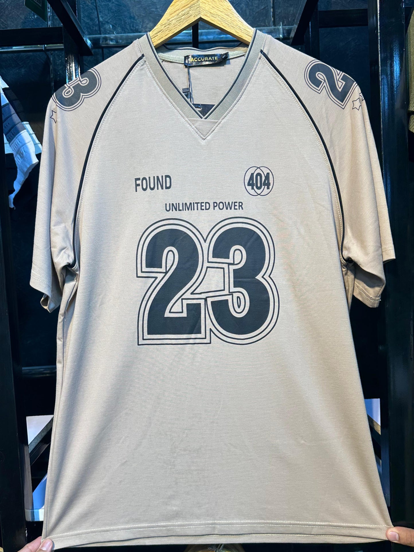 V-Neck Down-Shoulder T-Shirt