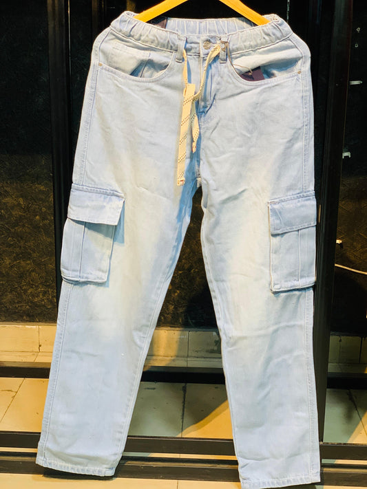 Baggy Six-Pocket Cargo Jeans – Streetwear Utility Fit