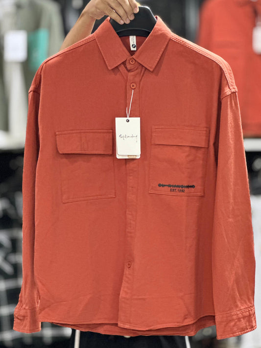 Turkish Imported Casual Shirt – Double Pocket Plain Style
