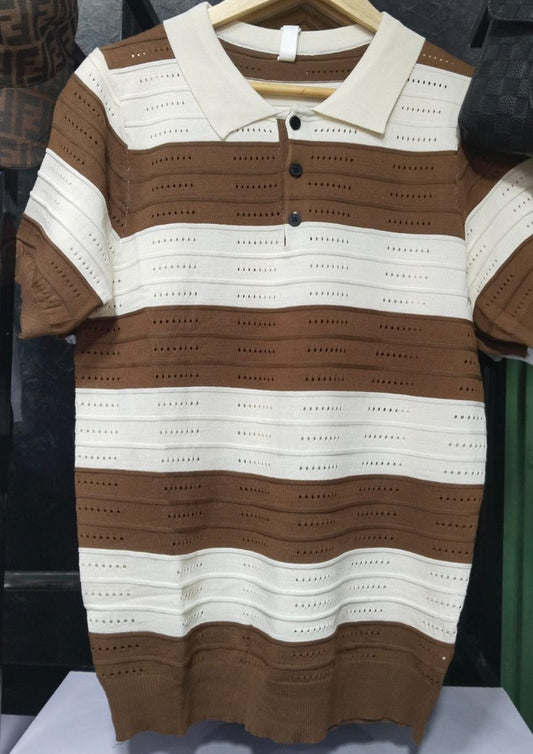 Old Money style knitted polo